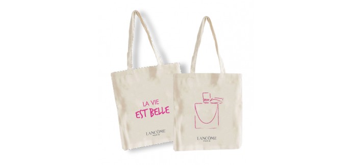 Lancôme: Un tote bag offert pour tout achat La vie est belle