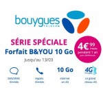 Bouygues Telecom: Forfait mobile sans engagement tout illimité + 10 Go d'internet à 4,99€ / mois