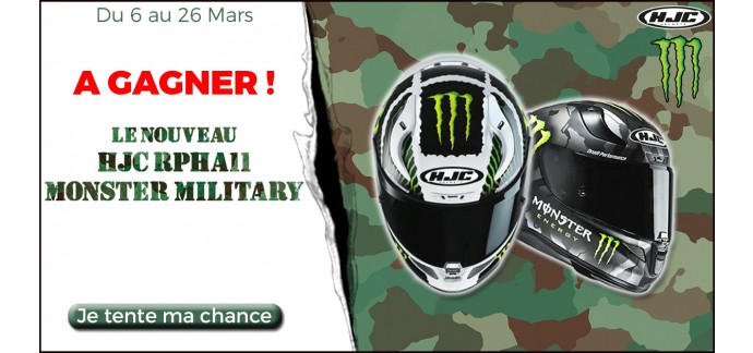 Speedway: 1 casque moto HJC Monster Military à gagner