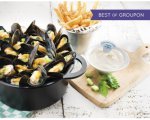 Groupon: Payez 1€ le bon de 12€ à valoir sur votre addition pour 2 chez Léon de Bruxelles