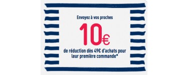 Petit Bateau: Inviter vos proches aux ventes privées et recevez 10€ dès 49€ d'achats