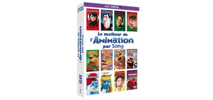 Amazon: Coffret DVD Le Meilleur de l'animation par Sony (12 films) à 14,99€