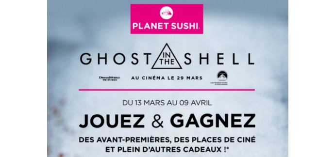 Planet Sushi: 100 places de cinéma & 200+ lots autour du film Ghost in the Shell à gagner