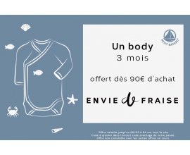 Envie de Fraise: Un body 3 mois Petit Bateau en cadeau à partir de 90€ d'achat