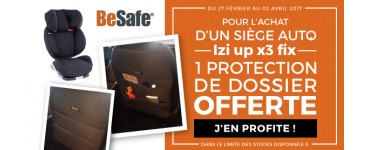 Allobébé: 1 protection de dossier offerte pour l'achat d'1 siège auto Besafe Izy up x3 fix