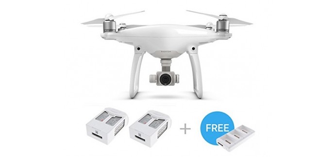 Amazon: Drone DJI Phantom 4 + 2 Batteries + 1 Hub Chargeur à 1269€