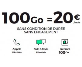 RED by SFR: Forfait mobile illimité + 100 Go d'Internet à 20€/mois sans engagement et à vie