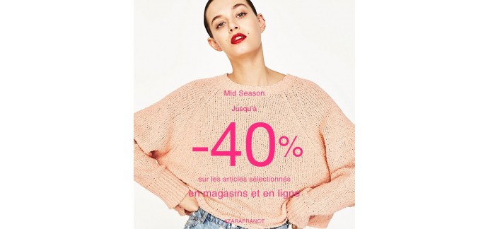 Zara: Jusqu'à -40% sur une sélection d'articles