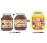 Nutella: Pour l'achat de 2 pots Nutella = une lampe Nutella offerte