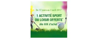 Truffaut: Une activité de sport ou de loisir offerte dès 60 € d'achats