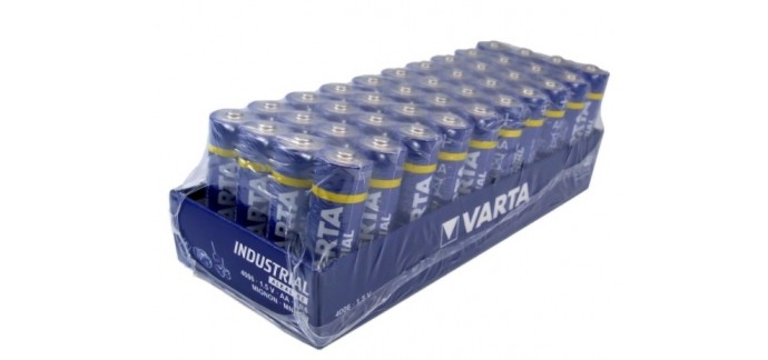 Amazon: Boite de 40 piles Varta Industrial AA à 12,90€