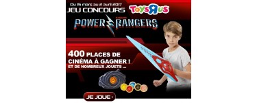 ToysRUs: 400 places de cinéma et des jouets Power Rangers à gagner
