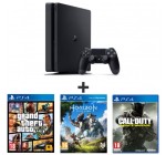 Auchan: PS4 Slim 500Go + GTA 5 + Horizon Zero Dawn + CoD : Infinite Warfare à 339,99€