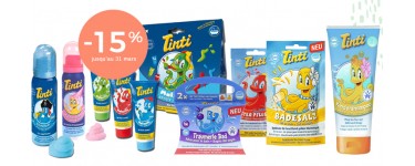 Bébé au Naturel: -15% sur la gamme de produits écologiques pour le bain Tinti