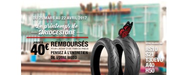 Allopneus: 20€ remboursés sur l'achat d'un pneu moto Bridgestone, 40€ pour le train complet