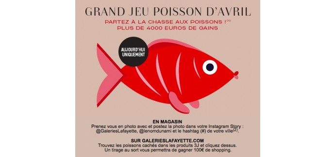 Galeries Lafayette: Plus de 4000€ de cartes cadeaux à gagner