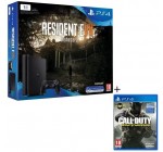 Cdiscount: PS4 Slim 1 To + 2 Jeux : Resident Evil 7 + CoD Infinite Warfare à 274,99€