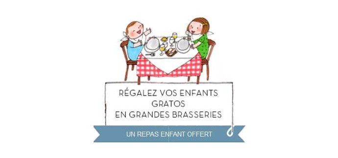 My Little Kids: 1 repas enfant Gratuit pour 1 plat adulte commandé dans 5 brasseries Parisiennes