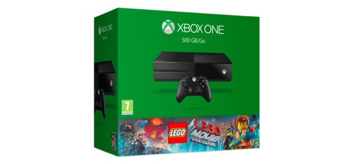 Microsoft: Pack Xbox One 500Go + le jeu La Grande Aventure LEGO à 199€