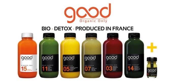Groupon: -40% sur le site de jus pressés & cures detox 100% bio Good Organic Only pour 5€