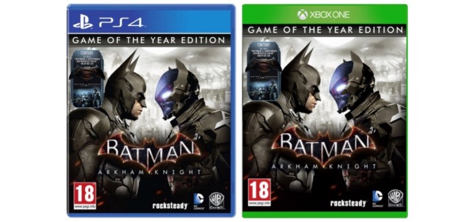 Micromania: Jeu Batman Arkham Knight - Game of the Year sur PS4 ou Xbox One à 19,99€