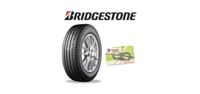 Norauto: Jusqu'à 120€ offerts en carte Total pour l'achat et montage de pneus Bridgestone