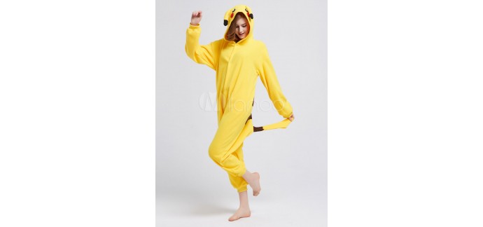 Milanoo: Le kigurumi déguisement combinaison pyjama de Pikachu à 16,81€ au lieu de 30,57€