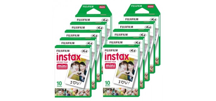 eBay: 100 films photo Fujifilm instax Mini à 55,08€ livraison comprise