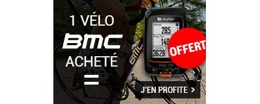 Alltricks: 1 vélo de route ou de ville BMC acheté = 1 compteur GPS Bryton offert