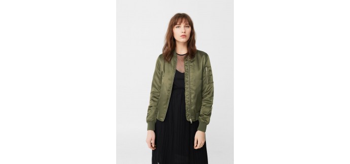 Mango: Blouson bomber satiné à -50%