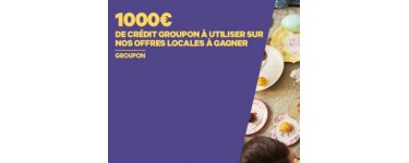 Groupon: 1000€ de bon d'achat à gagner