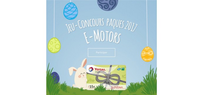 e-motors: 15 cartes Total de 15€ à gagner