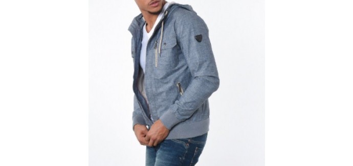Kaporal Jeans: Veste couleur denim à capuche à 90,30€ au lieu de 129€