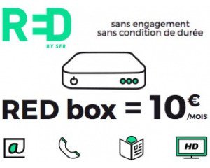 SFR: Abonnement internet Red Box Fibre à 10€ par mois à vie au lieu de 19,99€