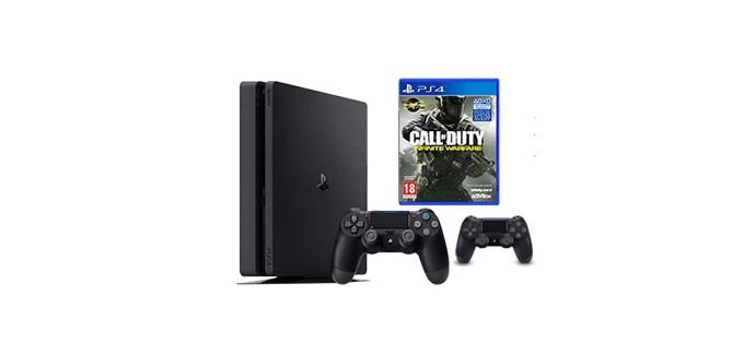 Cdiscount: PS4 Slim Noire 500 Go + 2e Manette+ Call of Duty Infinite Warfare à 279,99€