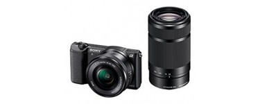 Amazon: Appareil photo SONY A5100 Hybride 3" 24,3 Mpix + Objectif 16-50 mm/55-210 mm 