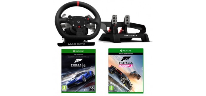 Turbo.fr: 1 volant + pédales Pro Racing Madcatz & 2 jeux Xbox One à gagner
