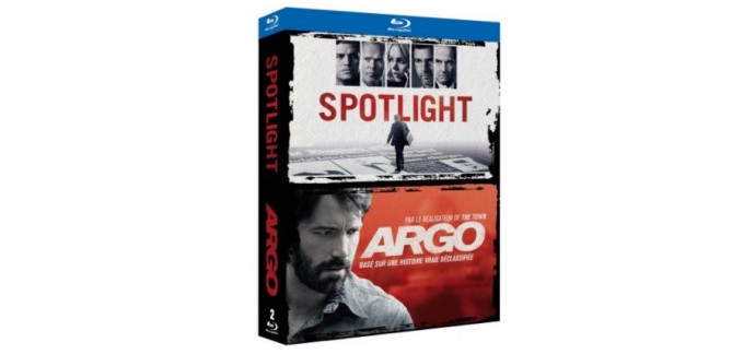 Fnac: Coffret Blu-ray 2 films Spotlight + Argo à 7,75€