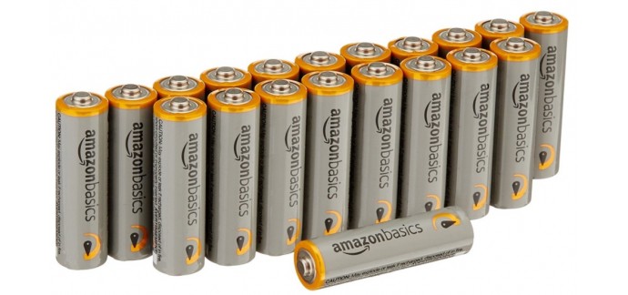Amazon: 20% de réduction sur les piles AA jetables AmazonBasics
