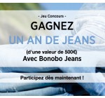 Bonobo Jeans: 1 an de Jeans (valeur 500€) à gagner