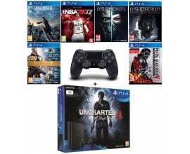 Cdiscount: PS4 Slim 1 To + 2e manette + 7 jeux (dont Uncharted 4, FFXV...) à 359,99€