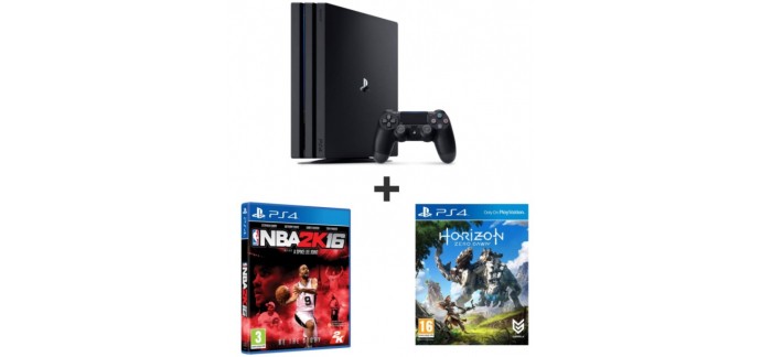 Auchan: Console PS4 PRO 1To + HORIZON ZERO DAWN + NBA 2K16 à 399,99€