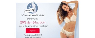 Bonprix: Minimum -20% de réduction sur une sélection lingerie et maillots