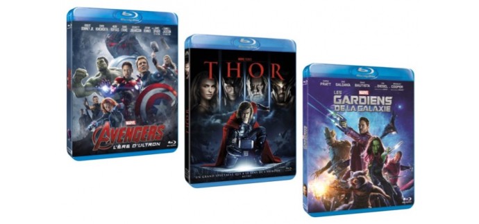 Fnac: 2 DVD ou Blu-Ray Marvel achetés = le 3ème offert