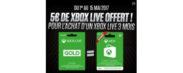 Micromania: 5€ de Xbox Live offert pour l'achat d'un Xbox Live 3 mois