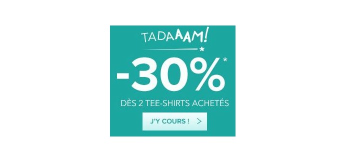 DPAM: -30% dès 2 articles achetés parmi une sélection de t-shirts