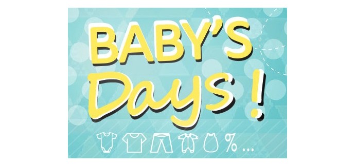 Sucre d'Orge: Baby's Days : jusqu'à -50% sur une sélection de vêtements pour bébés