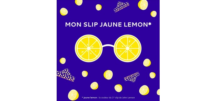 Le Slip Français: Un slip jaune Lemon offert dès 70€ d'achats