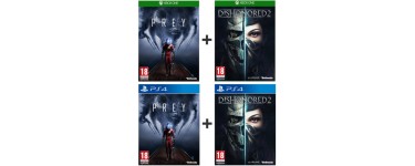 Auchan: Pack 2 jeux Prey + Dishonored 2 sur PS4 ou Xbox One à 59,99€ au lieu de 84,98€