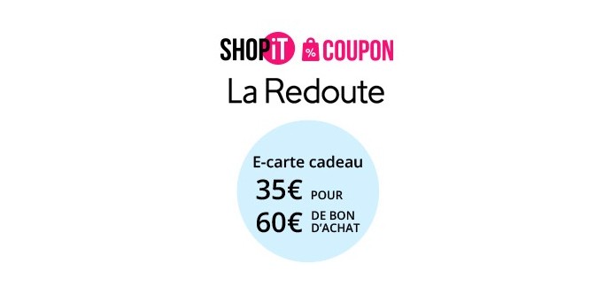Showroomprive: Payez 35€ le bon d'achat La Redoute d'une valeur de 60€